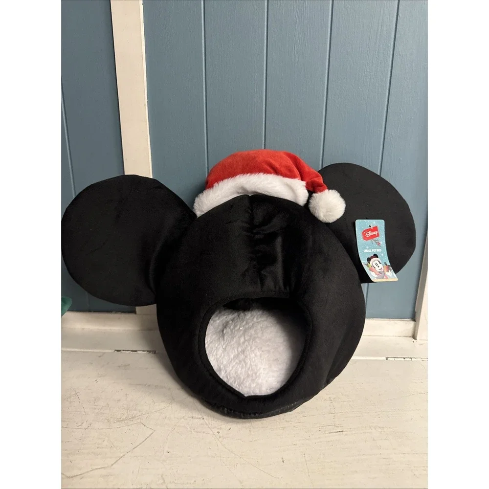 Disney Mickey Mouse Dome Kitten Puppy Cat Dog Plush Small Pet Bed Super Soft NWT